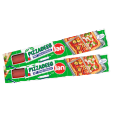 Jan pizzadeeg met tomatensaus